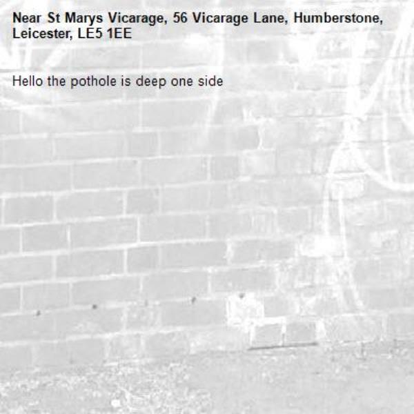 Hello the pothole is deep one side-St Marys Vicarage, 56 Vicarage Lane, Humberstone, Leicester, LE5 1EE