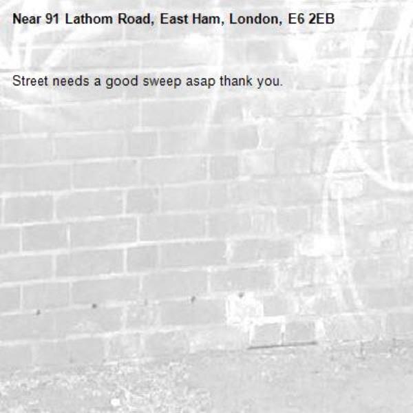 Street needs a good sweep asap thank you.-91 Lathom Road, East Ham, London, E6 2EB