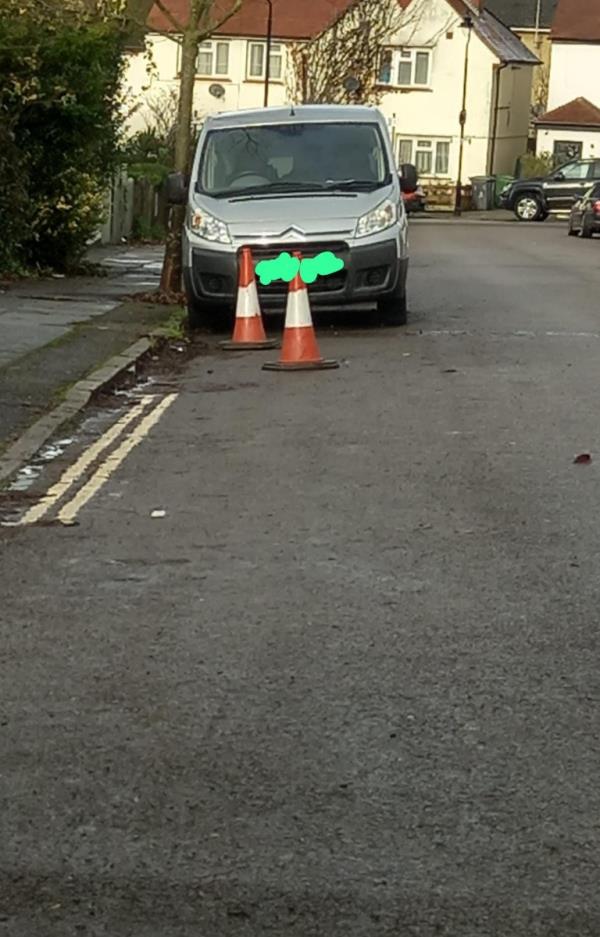 Cones still continuously being put out on the road. -80 Steeds Road, Hornsey, London, N10 1JD