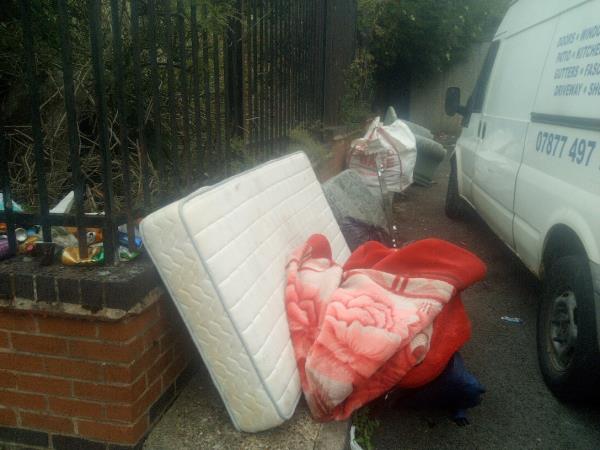Flytipping in carpark. -2 Burnaby Avenue, Leicester, LE5 3QX