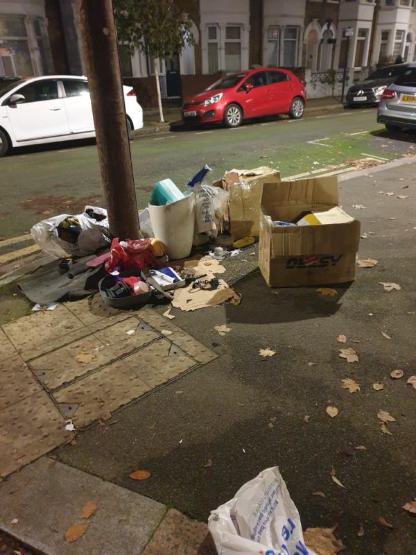 Rubbish at end of street-148b Haig Road East, Plaistow South, E13 9LP, England, United Kingdom