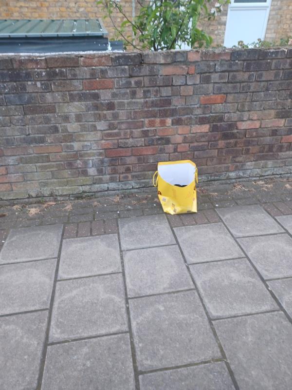 1 x yellow  bag -27 Terrace Road, Plaistow, London, E13 0LP
