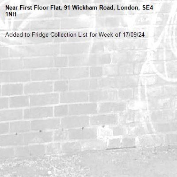 Added to Fridge Collection List for Week of 17/09/24-First Floor Flat, 91 Wickham Road, London, SE4 1NH