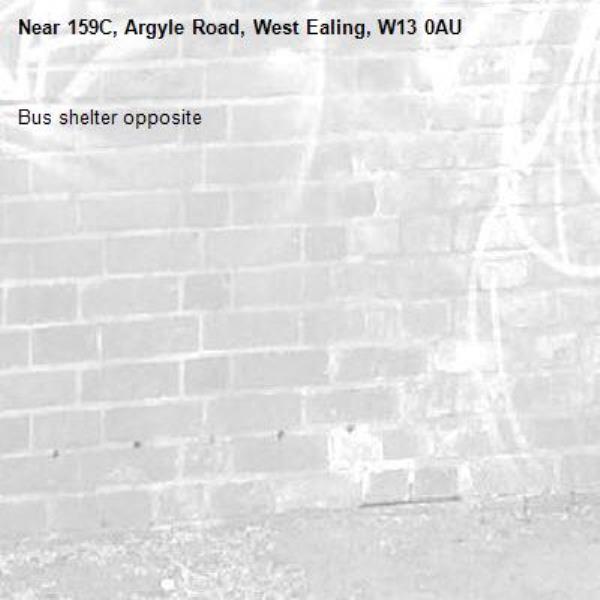 Bus shelter opposite -159C, Argyle Road, West Ealing, W13 0AU