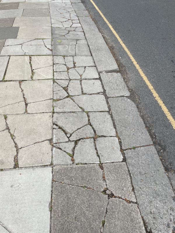 Loose kerb stones are located outside 28 Mount Avenue W5 -28 Mount Avenue, Ealing, W5 1PX
