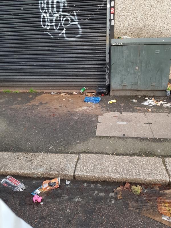 This is the rubbish on Stukeley Road by 185 Neville Road and Stukeley Road e7.  Previously the cleansing department left most rubbish behind. Please ensure they clean it thoroughly -187 Neville Road, Forest Gate North, E7 9QL, England, United Kingdom