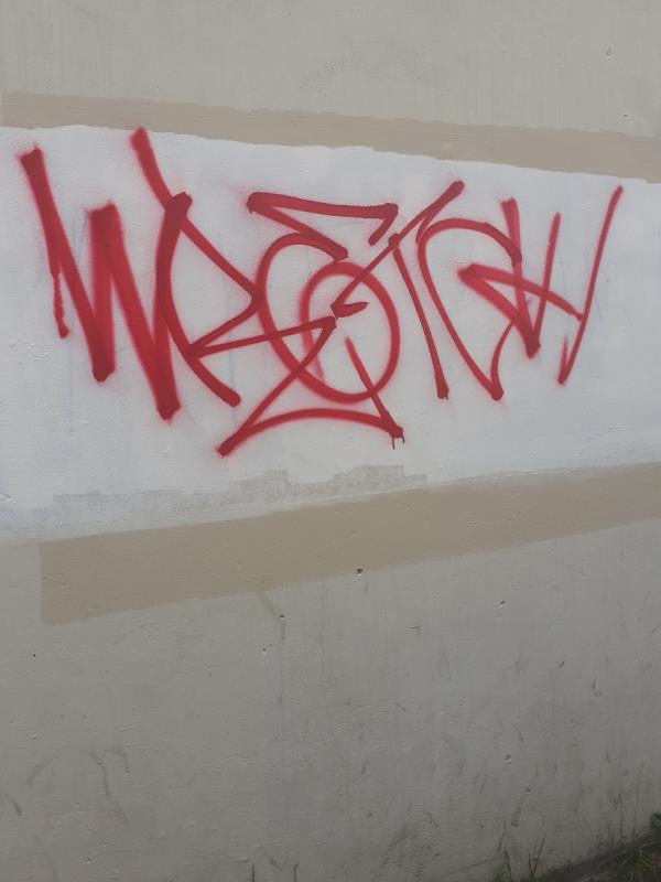 Graffiti  on wall in alley between Rolt St and Etta Street-35 Alverton Street, London, SE8 5NH