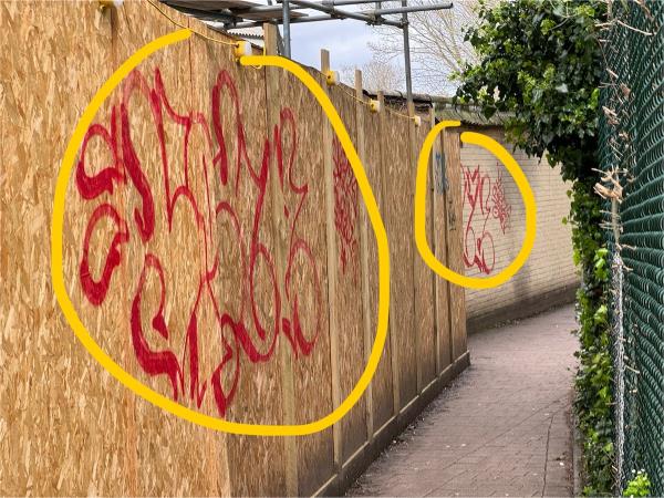 Graffiti needs removing please.-Zoom Day Nursery, Maythorne Cottages, Hither Green, London, SE13 6HE