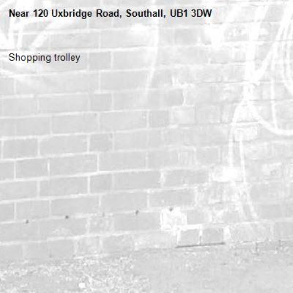 Shopping trolley-120 Uxbridge Road, Southall, UB1 3DW