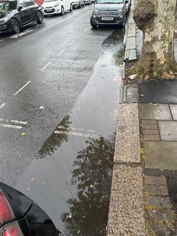 For the 100th time. This section is flooding each time it rains. There is no drainage -52 Sherrard Road, Forest Gate, London, E7 8DW