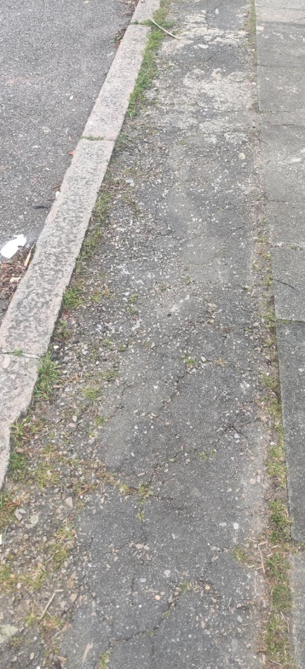 Broken glass from car window on pavement -First Floor Flat, 30 Aspinall Road, London, SE4 2EQ