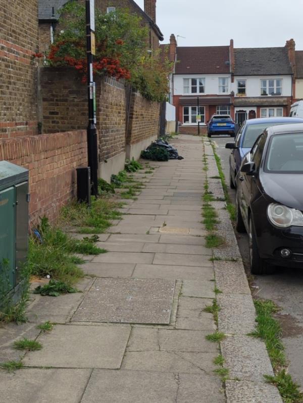 Fly tipping on Fordyce Road-106a Mount Pleasant Road, Hither Green, SE13 6HX, England, United Kingdom