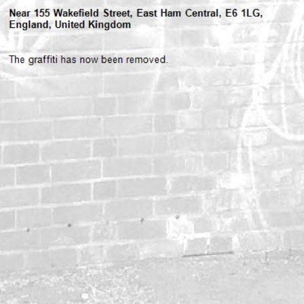 The graffiti has now been removed.-155 Wakefield Street, East Ham Central, E6 1LG, England, United Kingdom