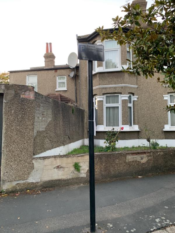 My neighbour reported these sprayed-over parking signs on 6 October 2022. They are still sprayed over. Are you going to do anything?-17 Sidney Road, Forest Gate North, E7 0ED, England, United Kingdom