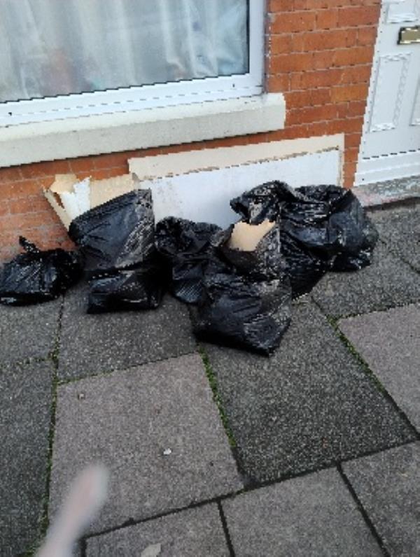 rubbish and panel left outside 36 keddleston road.-38 Kedleston Road, Leicester, LE5 5HU