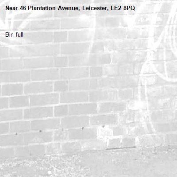 Bin full-46 Plantation Avenue, Leicester, LE2 8PQ