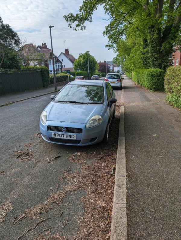 Original report made weeks ago but rejected. New report made with car having not moved in weeks. Clearly it has been abandoned. Car reg WP07 HNC.-42 Shirley Road, Leicester, LE2 3LJ