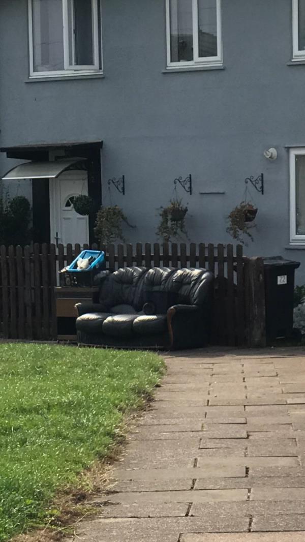 Sofa and other items dumped in the street 👎-72 Biddle Road, Leicester, LE3 9HH