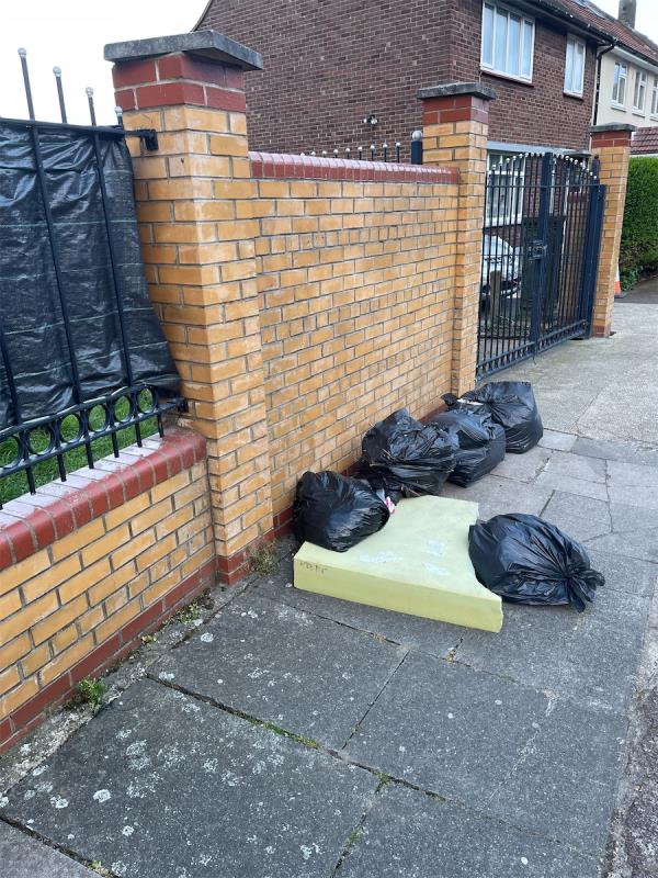 Mixture of waste disposed on the pavement.-60 Langdon Crescent, East Ham, London, E6 2PP