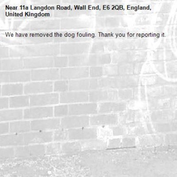We have removed the dog fouling. Thank you for reporting it.-11a Langdon Road, Wall End, E6 2QB, England, United Kingdom