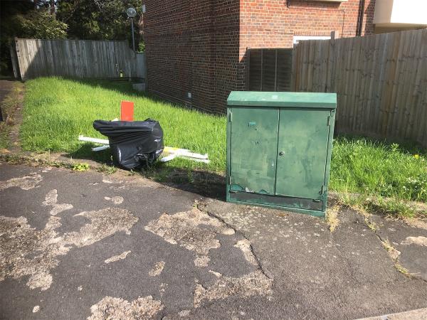 90-100 Swiftsdens Way. Please clear fly tip from grass area-100 Swiftsden Way, Bromley, BR1 4NT