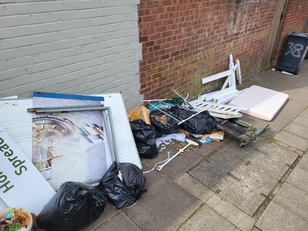 Rubbish dumped on vulcan road-First Floor Flat, 60 Vulcan Road, Leicester, LE5 3EE