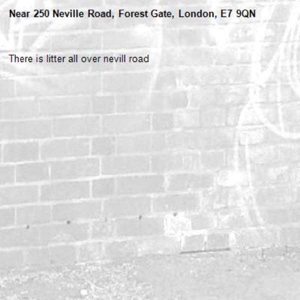 There is litter all over nevill road-250 Neville Road, Forest Gate, London, E7 9QN