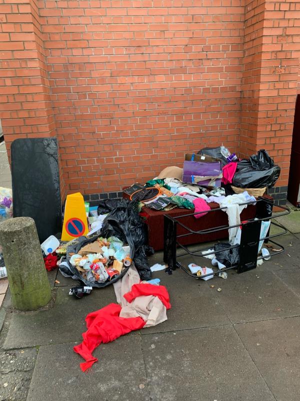 Common place for fly tipping. -55 Farnham Street, Leicester, LE5 3FL