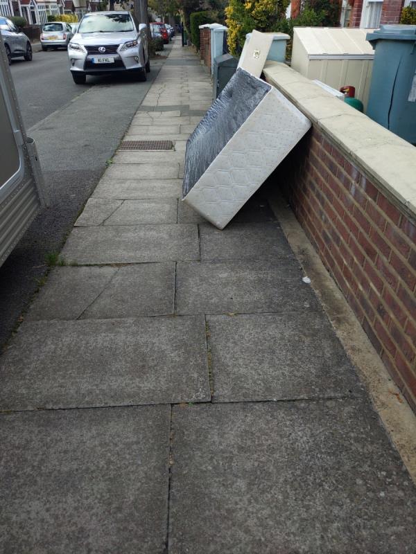 Mattress fly tipped -24 Pearfield Road, London, SE23 2LP