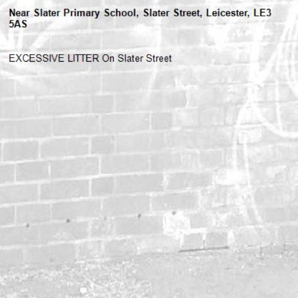 EXCESSIVE LITTER On Slater Street-Slater Primary School, Slater Street, Leicester, LE3 5AS