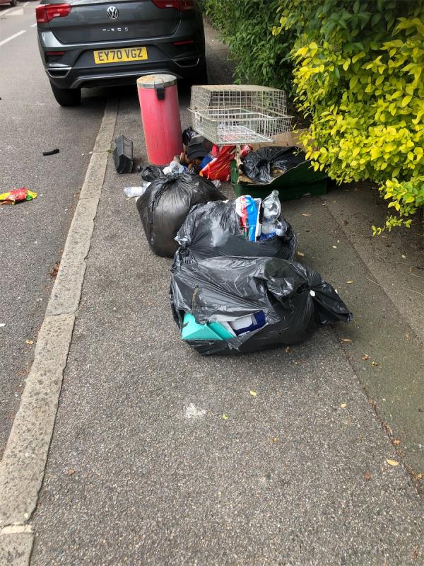 Near junction of Northover. Please clear flytip-87 Lamerock Road, Bromley, BR1 5LY