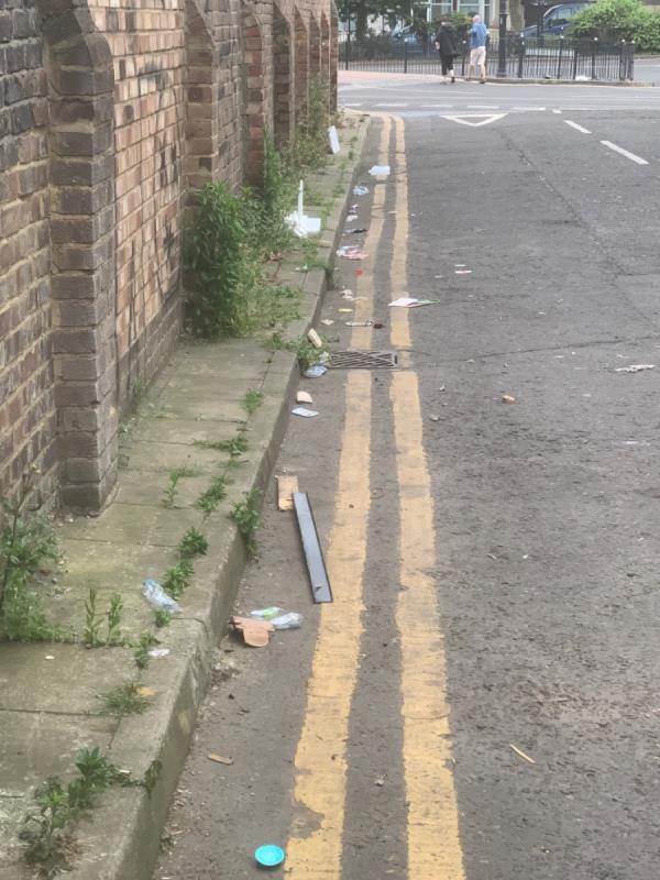 Rubbish not cleared from 4 days which reported many times -129a High Street North, East Ham, E6 1HZ