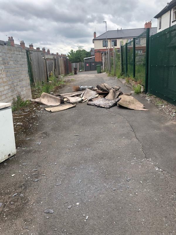 Rubbish dumped -34 Newbolt Road, Bilston, WV14 7NP