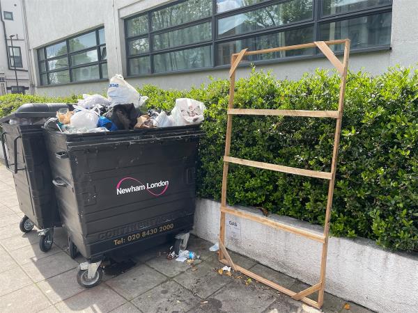 Bins have not been emptied & is encouraging fly-tipping-Apartment 1, 330 Katherine Road, Forest Gate, London, E7 8PG