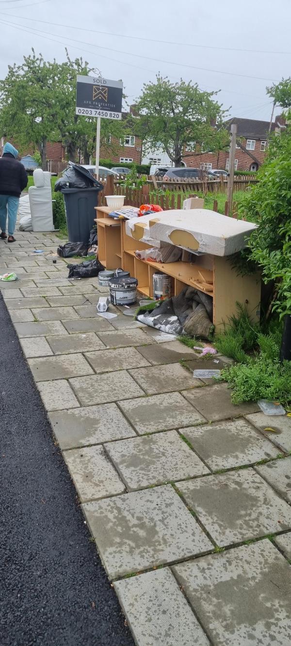 Lots of household rubbish outside-145 Rangefield Road, Bromley, BR1 4RG