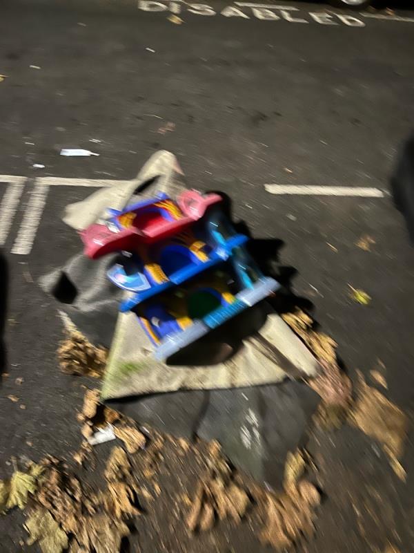 Rubbish left on road outside 51, 43 and 47-46 Colegrave Road, Stratford, E15 1ED, England, United Kingdom