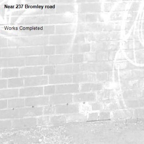 Works Completed-237 Bromley road