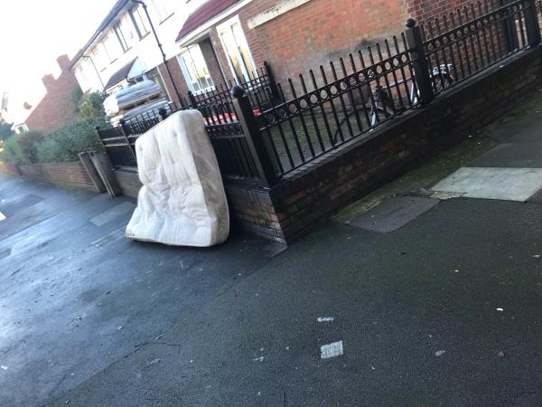 Mattress and rubbish left at the bottom of Marcus Street-22 Marcus Street, London, E15 3JT