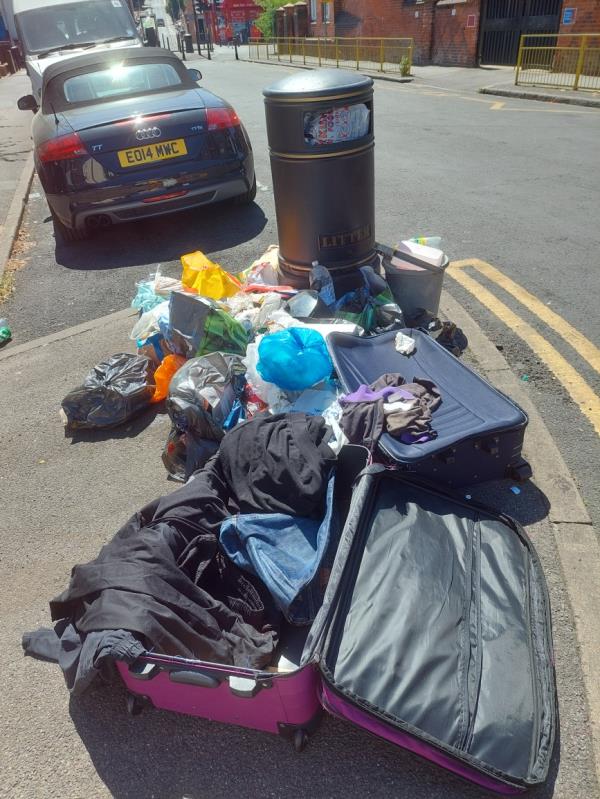 Dumped suitcases and junk-6 George Street, Reading, RG1 7NT