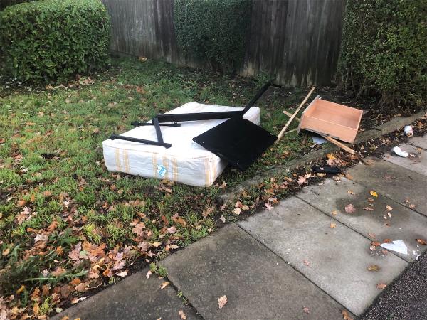 Junction of Woodbank Road. Please clear a Matress and other waste-23 Lincombe Road, Bromley, BR1 5HJ