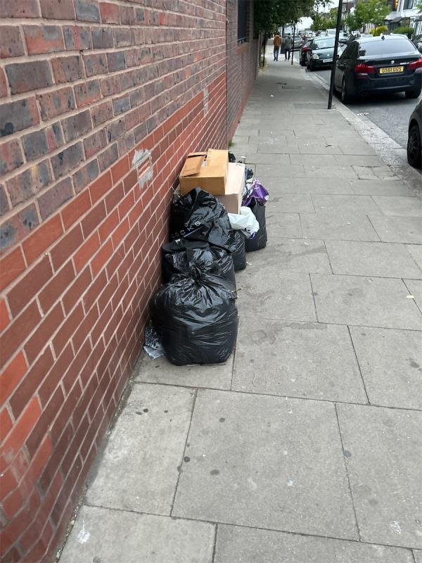 Assorted black bags and 2 boxes-211 Central Park Road, East Ham, London, E6 3AE