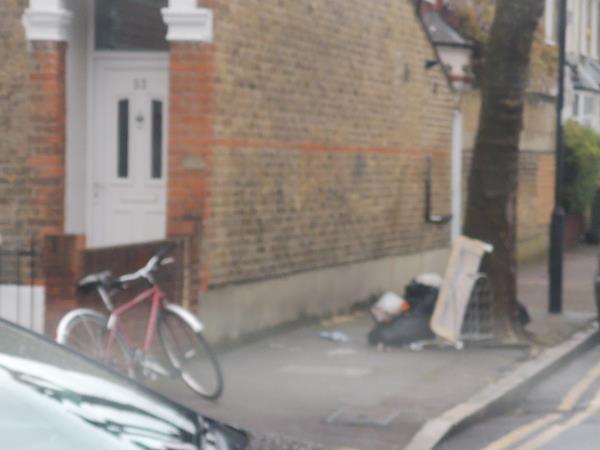 Bike and ride rubbish dumped -72 Hubert Road, East Ham, London, E6 3EY