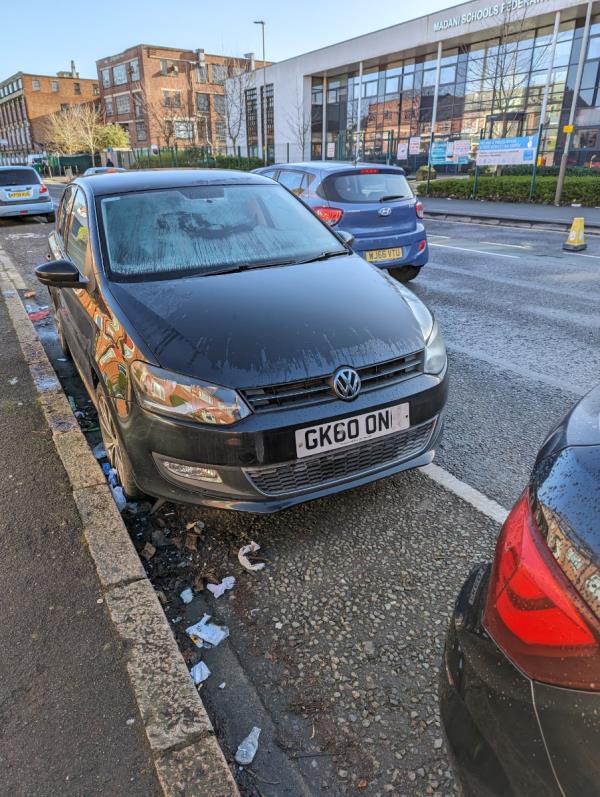 Black Volkswagen has been parked outside Cressall since January. Full of litter, no tax, no MOT and stickers over the number plate. PLEASE SORT THIS.-Madani Schools Federation, 77 Evington Valley Road, Leicester, LE5 5LL