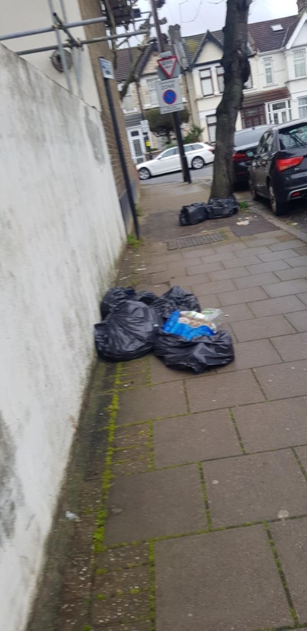 Rubbish dumped on the corner of Derby Road and Shrewsbury Road. -98 Derby Road, Forest Gate, London, E7 8NJ