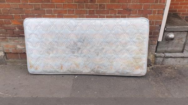 Dumped mattress -141 Oxford Road, RG1 7UU, England, United Kingdom