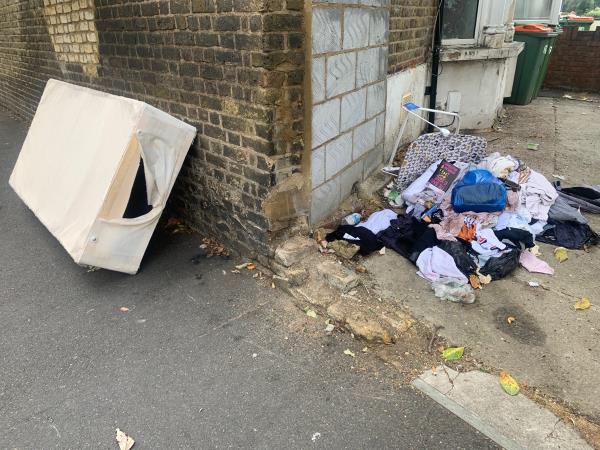 Rubbish dumped in street-128 Kingsland Road, Plaistow, E13 9NU
