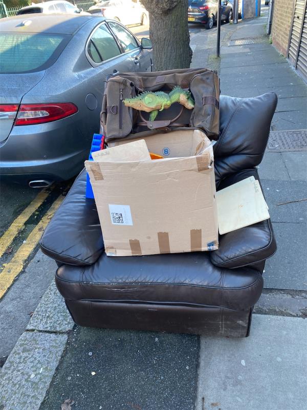 Chair toys rubbish -1A, Sheringham Avenue, Manor Park, London, E12 5PB