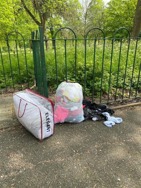 Pile of stuff. Borders park at Burners street-St Saviours Road, Leicester