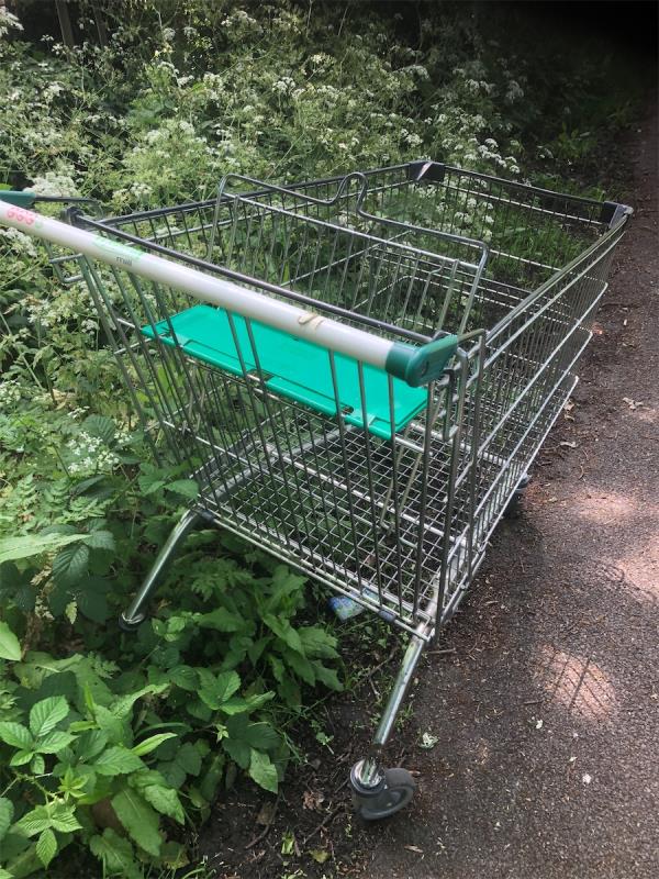Woodlands Walk. Please clear an Abandoned  Dunelm Trolley-44 Downderry Road, Bromley, BR1 5QF