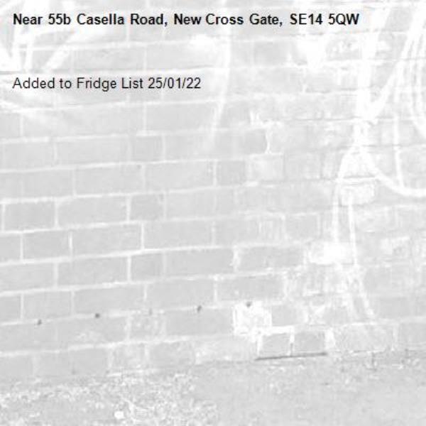 Added to Fridge List 25/01/22-55b Casella Road, New Cross Gate, SE14 5QW